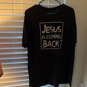 Black Graphic Tee with Inspirational Message